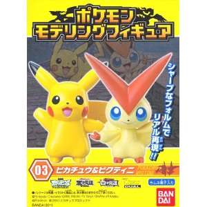   Pokemon Mini Buildable Figure   3 Pikachu and Victini Toys & Games
