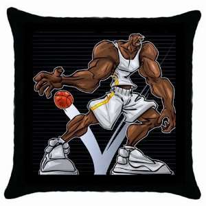  Basketball Player Dribbling Throw Pillow Case