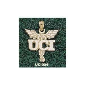 UC Irvine Anteaters Solid 10K Gold UCI Caduceus Pendant  