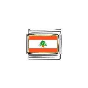  Lebanon Flag Italian Charm Bracelet Link Jewelry