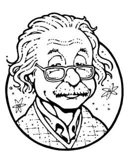 Rick Geary original comic art Albert Einstein  