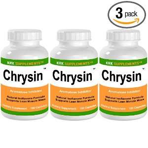 BOTTLES Chrysin 540 total Capsules Anti Estrogen Aromatase Inhibitor 