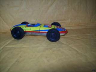 TIN LITHO VINTAGE RACE CAR #2 ca. 1960S NEW OLD STOCK  