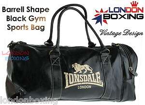 LONSDALE London Vintage Design Boxing Large Black Sports Gym Bag 