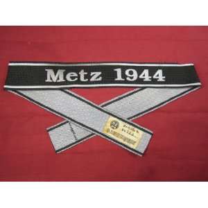  German Nazi SS METZ 1944 Cuff Title w RZM SS Tag WWII WW2 