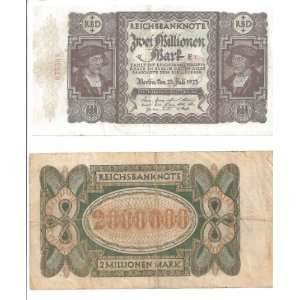 German Reich Currency Bill   Authentic Deutsche Reichsbanknote Zwei 