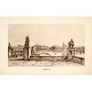   Art Palace Versailles Cityscape Paris France   Orig. Photolithograph