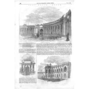  Burlington House London Antique Print 1855