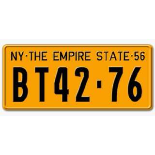 1956 NEW YORK STATE PLATE  EMBOSSED WITH YOUR CUSTOM NUMBER  