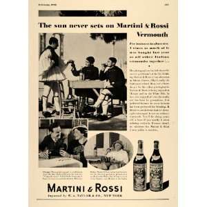 1936 Ad Martini & Rossi Vermouth Athen Greece Fashion   Original Print 