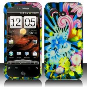  HTC 6350 Droid Incredible 2 Verizon Neon Floral Case Cover 