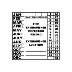  Labels FIRE EXTINGUISHER INSPECTION RECORD EXTINGUISHER 