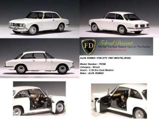 18 Auto Art Alfa Romeo 1750 GTV White RHD Millenium  