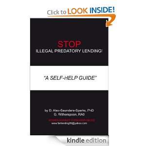 STOP Illegal Predatory Lending PhD Alex Saunders Sparks  