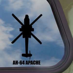  AH 64 APACHE Black Decal Military Soldier Window Sticker 