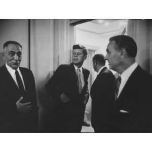  Gov. George Docking Speaking with Sen. John F. Kennedy and 