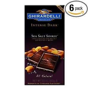 Ghirardelli Chocolate Intense Dark Bar, Sea Salt Soiree, 3.5 Ounce 