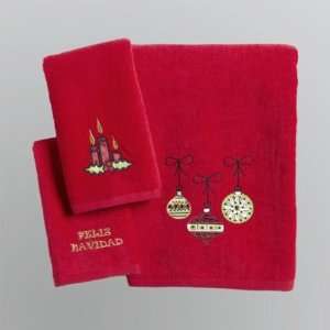    Trim a Home Holiday Feliz Navidad Towel Set 