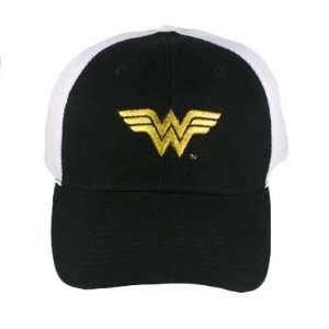   WONDER WOMAN DC COMICS WHITE BLACK CAP HAT NEW ADJ