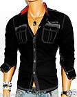 nwt mens tmexposure stitched up black vintage designer button down