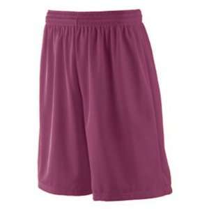  Lacrosse Youth Long Tricot Mesh Short/Tricot Lined MAROON 