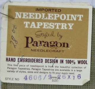 VINTAGE PRE WORKED PARAGON CANVAS TAPESTRIES (#0139)  