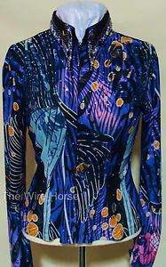 NEW #122004 LISA NELLE ABSTRACT PRINT ALL AROUND SHIRT Medium  