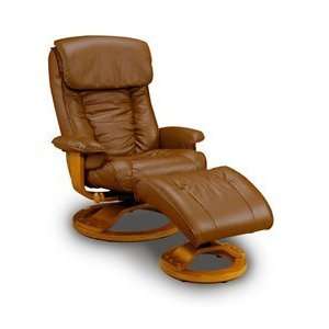  Mac Motion Chairs Pecan Swivel Recliner with Ottoman 