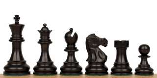 Deluxe Staunton Chess Set Ebonized 3.75 King  