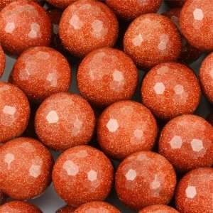  14mm Goldstone Faceted Round Beads Arts, Crafts & Sewing