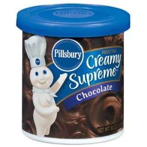 Pillsbury Creamy Supreme Chocolate Frosting 16 oz (Pack of 8)  