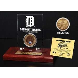 Comerica Park Infield Dirt Coin Etched Acrylic