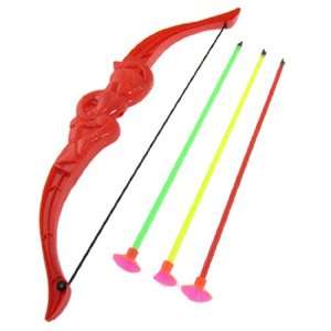   Como Kids Red Plastic Monkey Bow w Arrows Slingshot Shooting Toy Baby