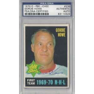  Gordie Howe Autographed 1970 O Pee Chee Card PSA/DNA 