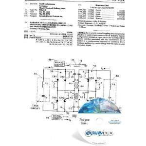  NEW Patent CD for VARIABLE MUTUAL COUPLING CIRCUIT 