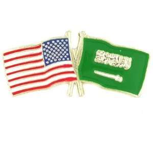  USA & Saudi Arabia Flag Pin Jewelry