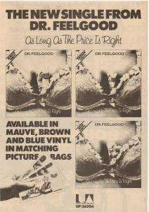   as long as the price is right advert uk united artists 1977 original