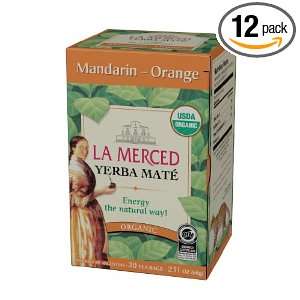 La Merced Organic Yerba Mate Mandarin & Orange (Tea Bags), 2.11 Ounce 