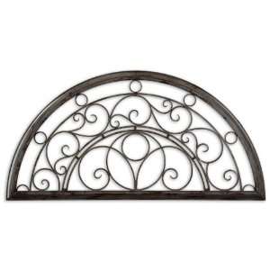   Wilmont Arch Heavily Distressed, Burnished Gray Finish Over Metal