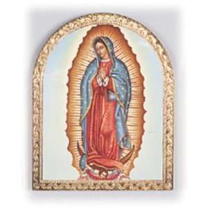  Round Our Lady of Guadalupe Florentine Plaque 9.5 x 7.5 