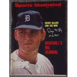  Denny Mclain Signed Detroit Tigers Sports Illustrated 