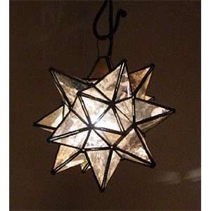  Star Lights   13 Inch Antiqued Mirror Glass Moravian Star 