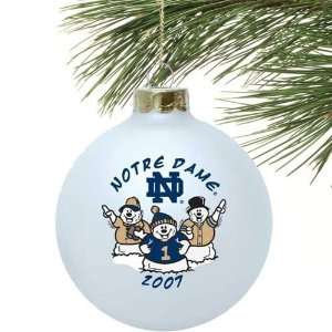  Notre Dame Fighting Irish White 2007 Snowman Family 