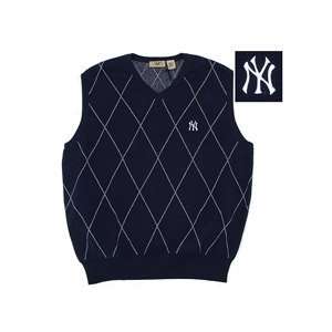  New York Yankees Argyle Sweater Vest By Vesi Medium 