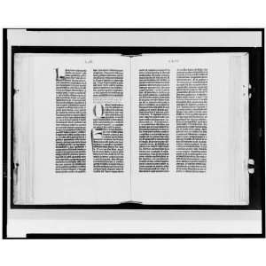  Gutenberg Bible opened to beginning of Gospel of Luke 