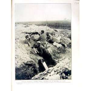    1915 WAR FRENCH SOLDIERS MACHINE GUN NEUVILLE VAAST