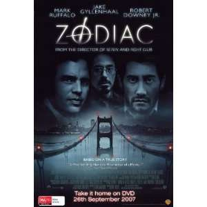  Zodiac Poster D 27x40 Jake Gyllenhaal Robert Downey Jr 
