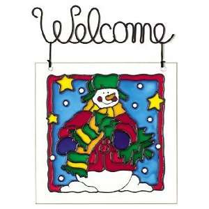  Wind Chimes Glass Art, Snow Guy Welcome Toys & Games
