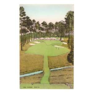  Rendering of Golf Course, 184 Yards, Par 3 Premium Poster 