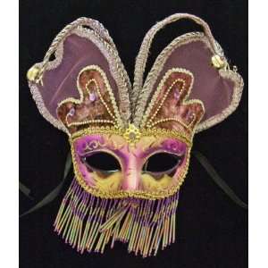  Venetian Mask Masquerade Angel Wings Purple Mardi Gras 